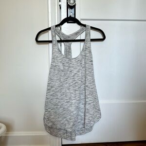 Athleta activewear racer back tank - black and white textured pattern